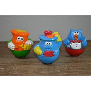 Playskool Hasbro Vintage Lot Of 3 Weebles Wobble Figures